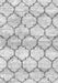 Serging Thickness of Machine Washable Trellis Gray Modern Rug, wshcon3027gry