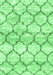 Machine Washable Trellis Emerald Green Modern Area Rugs, wshcon3027emgrn