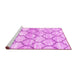 Sideview of Machine Washable Trellis Pink Modern Rug, wshcon3027pnk