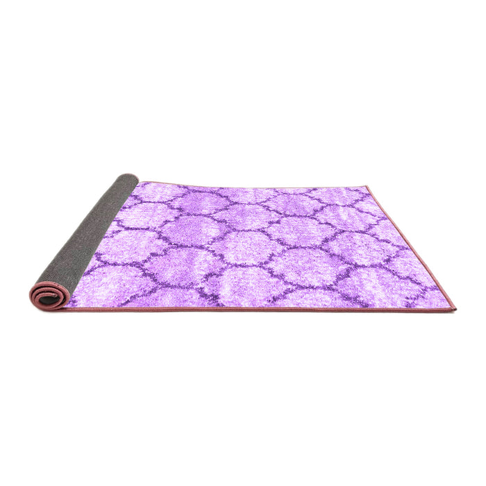 Sideview of Trellis Purple Modern Rug, con3027pur