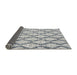 Thickness of Contemporary Light Gray Trellis Rug, con3028