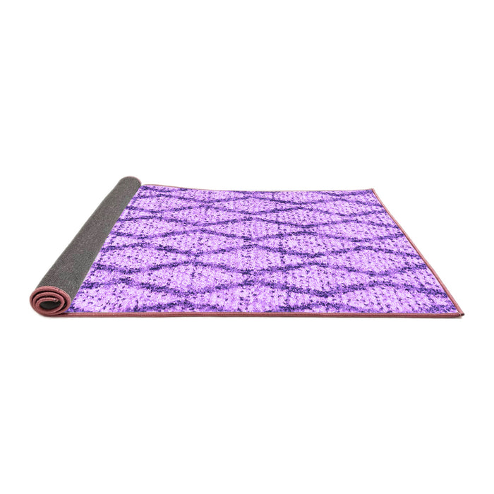 Sideview of Trellis Purple Modern Rug, con3028pur