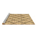 Sideview of Machine Washable Trellis Brown Modern Rug, wshcon3028brn