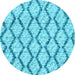 Round Trellis Light Blue Modern Rug, con3028lblu