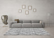 Machine Washable Trellis Gray Modern Rug in a Living Room,, wshcon3028gry