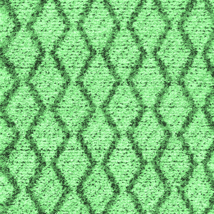Square Machine Washable Trellis Emerald Green Modern Area Rugs, wshcon3028emgrn