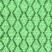 Square Machine Washable Trellis Emerald Green Modern Area Rugs, wshcon3028emgrn