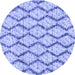 Machine Washable Trellis Blue Modern Rug, wshcon3028blu