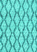 Machine Washable Trellis Turquoise Modern Area Rugs, wshcon3028turq