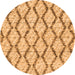 Square Trellis Orange Modern Rug, con3028org