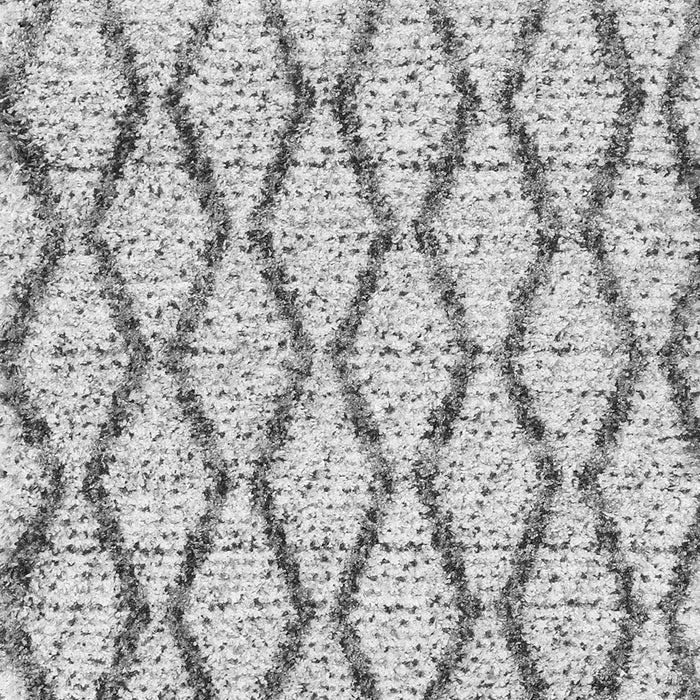 Serging Thickness of Machine Washable Trellis Gray Modern Rug, wshcon3028gry