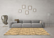 Machine Washable Trellis Brown Modern Rug in a Living Room,, wshcon3028brn