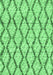 Machine Washable Trellis Emerald Green Modern Area Rugs, wshcon3028emgrn