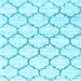 Square Machine Washable Terrilis Light Blue Contemporary Rug, wshcon3029lblu