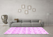 Machine Washable Terrilis Pink Contemporary Rug in a Living Room, wshcon3029pnk