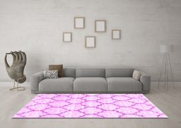 Machine Washable Terrilis Pink Contemporary Rug in a Living Room, wshcon3029pnk