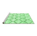 Sideview of Machine Washable Terrilis Emerald Green Contemporary Area Rugs, wshcon3029emgrn