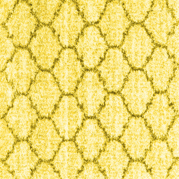 Square Machine Washable Terrilis Yellow Contemporary Rug, wshcon3029yw