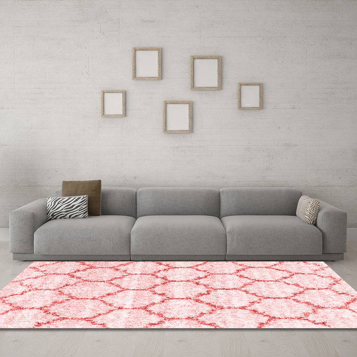 Contemporary Red Washable Rugs