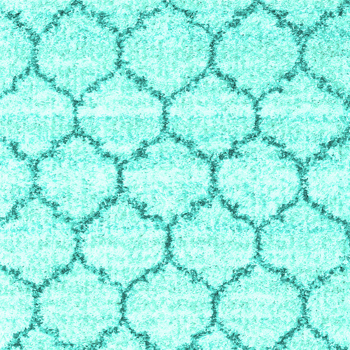 Machine Washable Terrilis Turquoise Contemporary Area Rugs, wshcon3029turq