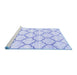 Sideview of Machine Washable Terrilis Blue Contemporary Rug, wshcon3029blu