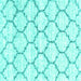 Square Machine Washable Terrilis Turquoise Contemporary Area Rugs, wshcon3029turq