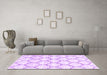 Machine Washable Terrilis Purple Contemporary Area Rugs in a Living Room, wshcon3029pur