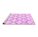 Sideview of Machine Washable Terrilis Pink Contemporary Rug, wshcon3029pnk