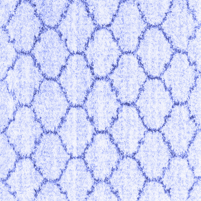 Closeup of Machine Washable Terrilis Blue Contemporary Rug, wshcon3029blu