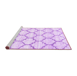 Sideview of Machine Washable Terrilis Purple Contemporary Area Rugs, wshcon3029pur