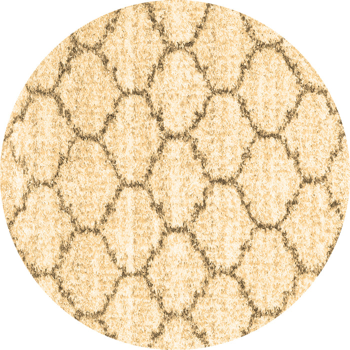 Round Machine Washable Terrilis Brown Contemporary Rug, wshcon3029brn