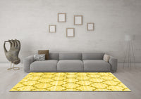 Machine Washable Terrilis Yellow Contemporary Rug, wshcon3029yw