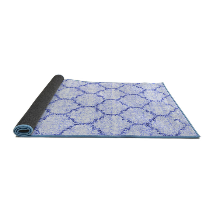 Sideview of Terrilis Blue Contemporary Rug, con3029blu