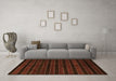 Machine Washable Abstract Orange Contemporary Area Rugs in a Living Room, wshcon302org