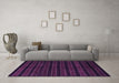 Machine Washable Abstract Purple Contemporary Area Rugs in a Living Room, wshcon302pur