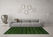 Machine Washable Abstract Green Contemporary Area Rugs in a Living Room,, wshcon302grn