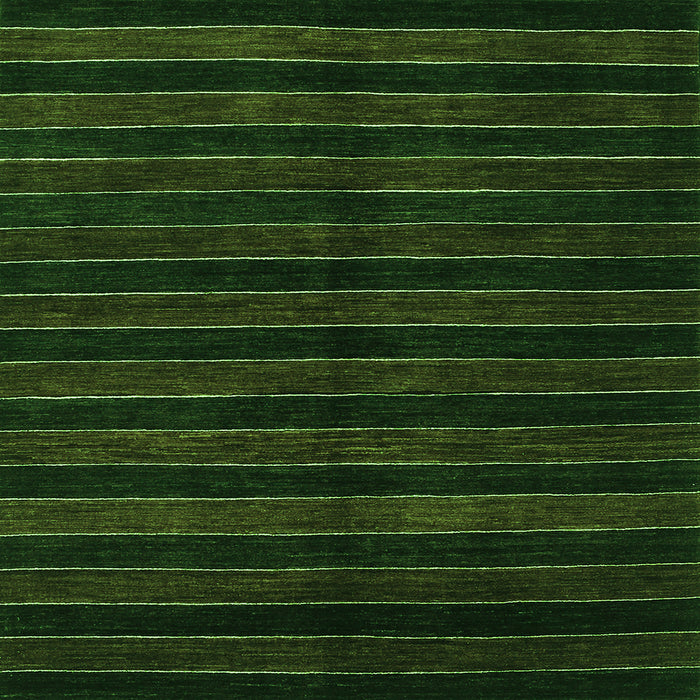 Serging Thickness of Abstract Green Contemporary Rug, con302grn