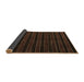 Sideview of Abstract Brown Contemporary Rug, con302brn