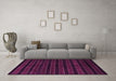 Machine Washable Abstract Pink Contemporary Rug in a Living Room, wshcon302pnk