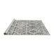 Serging Thickness of Machine Washable Contemporary Grey Gray Rug, wshcon3030