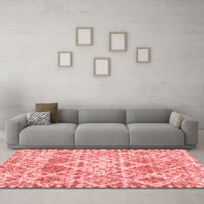 Modern Red Washable Rugs