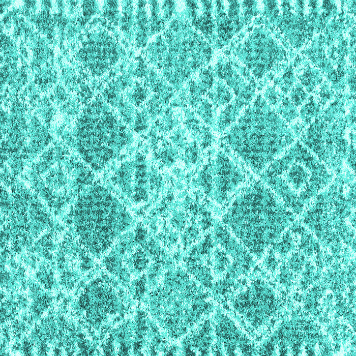 Square Trellis Turquoise Modern Rug, con3030turq
