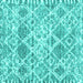 Square Trellis Turquoise Modern Rug, con3030turq