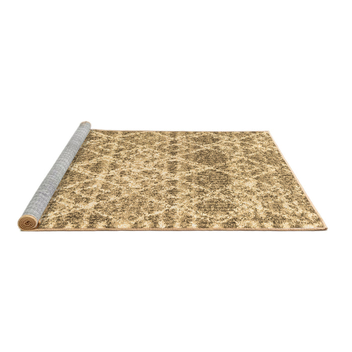 Sideview of Machine Washable Trellis Brown Modern Rug, wshcon3030brn