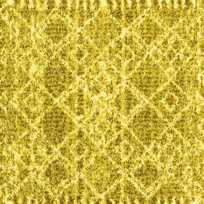 Square Trellis Yellow Modern Rug, con3030yw