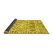 Sideview of Trellis Yellow Modern Rug, con3030yw