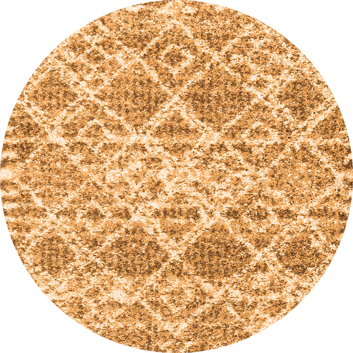 Square Trellis Orange Modern Rug, con3030org
