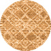 Square Trellis Orange Modern Rug, con3030org