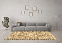 Machine Washable Trellis Brown Modern Rug, wshcon3030brn