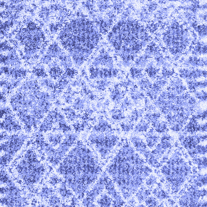 Machine Washable Trellis Blue Modern Rug, wshcon3030blu